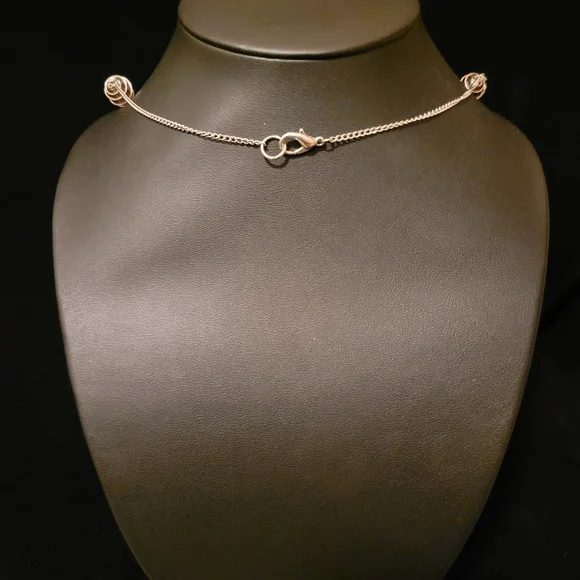 Estate Purple Glass Beaded Wire Wrap Necklace - Picture 4 of 4